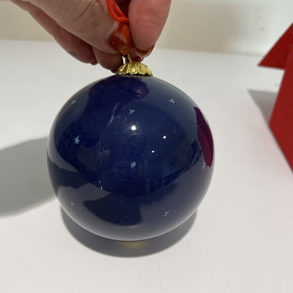 PIER ONE 1998 LI BIEN Reverse Hand Painted Christmas Ornament Three Wise Men Box - Picture 5 of 11